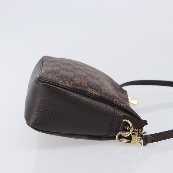 LOUIS VUITTON Damier Ebene Trousse Makeup Pouch N51982 LV Auth ka6980V