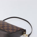 LOUIS VUITTON Damier Ebene Trousse Makeup Pouch N51982 LV Auth ka6980V-8