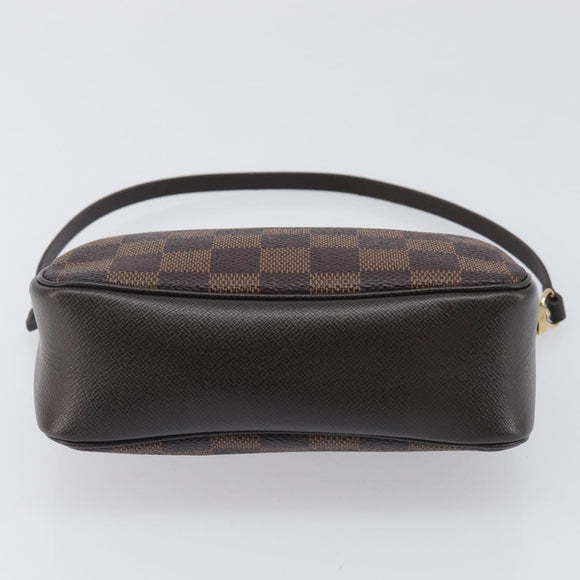 LOUIS VUITTON Damier Ebene Trousse Makeup Pouch N51982 LV Auth ka6980V