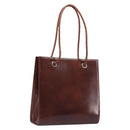 Cartier PANTHERE Tote Bag Patent Leather Brown Silver Auth ka6984A-1
