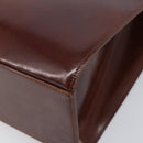 Cartier PANTHERE Tote Bag Patent Leather Brown Silver Auth ka6984A-10