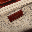 Cartier PANTHERE Tote Bag Patent Leather Brown Silver Auth ka6984A-16