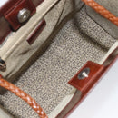 Cartier PANTHERE Tote Bag Patent Leather Brown Silver Auth ka6984A-17
