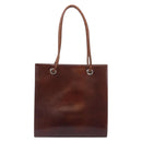 Cartier PANTHERE Tote Bag Patent Leather Brown Silver Auth ka6984A-2
