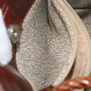 Cartier PANTHERE Tote Bag Patent Leather Brown Silver Auth ka6984A-22