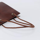 Cartier PANTHERE Tote Bag Patent Leather Brown Silver Auth ka6984A-7