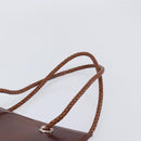 Cartier PANTHERE Tote Bag Patent Leather Brown Silver Auth ka6984A-8