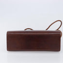 Cartier PANTHERE Tote Bag Patent Leather Brown Silver Auth ka6984A-9