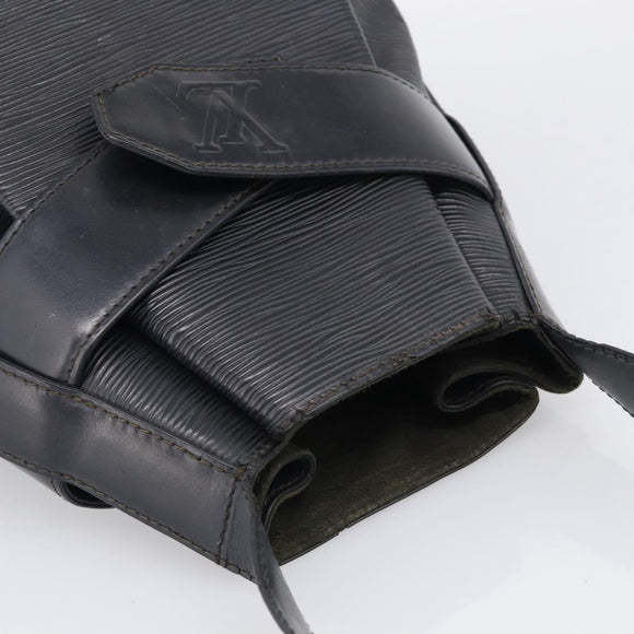 LOUIS VUITTON Epi Sac Depaule PM Shoulder Bag Black M80157 LV Auth ka6986