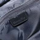 Christian Dior Trotter Canvas Double Saddle Hand Bag Black Silver Auth ka6987V-18