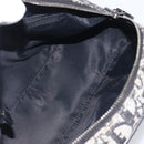 Christian Dior Trotter Canvas Double Saddle Hand Bag Black Silver Auth ka6987V-19