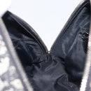 Christian Dior Trotter Canvas Double Saddle Hand Bag Black Silver Auth ka6987V-21