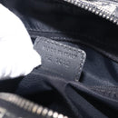 Christian Dior Trotter Canvas Double Saddle Hand Bag Black Silver Auth ka6987V-25