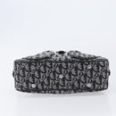 Christian Dior Trotter Canvas Double Saddle Hand Bag Black Silver Auth ka6987V-9