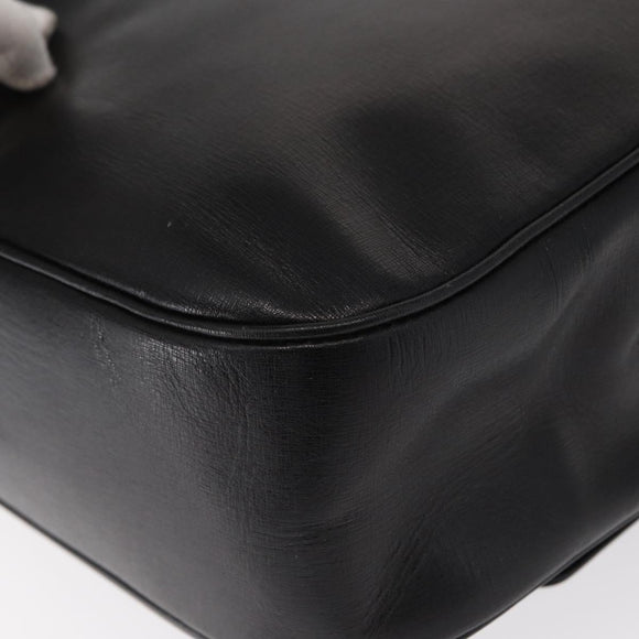 Salvatore Ferragamo Tote Bag Leather Black Gold Auth ka699