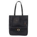 Salvatore Ferragamo Tote Bag Leather Black Gold Auth ka699-2