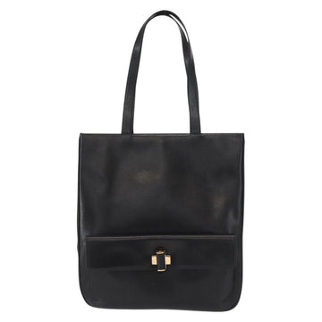 Salvatore Ferragamo Tote Bag Leather Black Gold Auth ka699 - 0