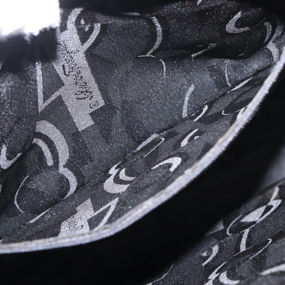 Salvatore Ferragamo Tote Bag Leather Black Gold Auth ka699