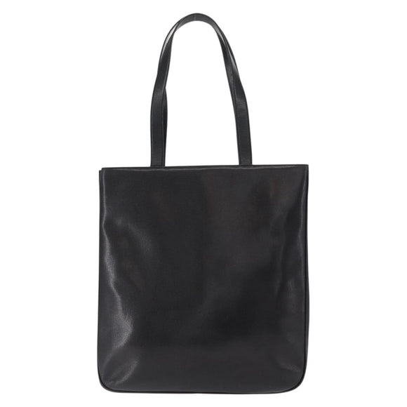 Salvatore Ferragamo Tote Bag Leather Black Gold Auth ka699