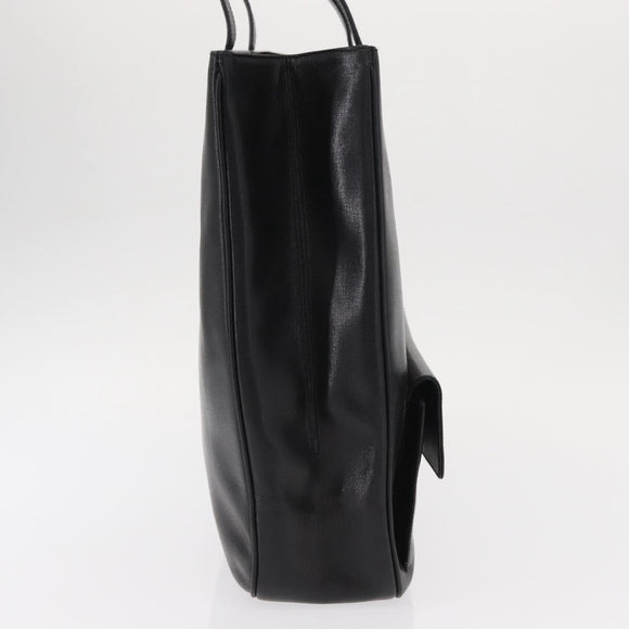 Salvatore Ferragamo Tote Bag Leather Black Gold Auth ka699