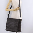 Bottega Veneta INTRECCIATO Shoulder Bag Leather Brown 221065 Auth ka6991-24