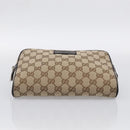 GUCCI GG Canvas Waist Bag Beige Silver 449174 Auth ka6993V-10