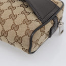 GUCCI GG Canvas Waist Bag Beige Silver 449174 Auth ka6993V-13