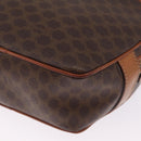 CELINE Macadam Canvas Shoulder Bag PVC Leather Brown Gold Auth ka7000-13