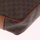 CELINE Macadam Canvas Shoulder Bag PVC Leather Brown Gold Auth ka7000-14