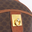 CELINE Macadam Canvas Shoulder Bag PVC Leather Brown Gold Auth ka7000-17