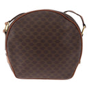 CELINE Macadam Canvas Shoulder Bag PVC Leather Brown Gold Auth ka7000-3