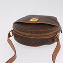 CELINE Macadam Canvas Shoulder Bag PVC Leather Brown Gold Auth ka7000-6