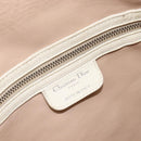 Christian Dior Chain Tote Bag Leather Beige Silver Auth ka7002A-17