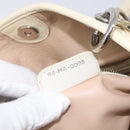 Christian Dior Chain Tote Bag Leather Beige Silver Auth ka7002A-23