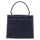 GIVENCHY Hand Bag Leather Navy Gold Auth ka7006-3