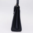GIVENCHY Hand Bag Leather Navy Gold Auth ka7006-5