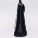 GIVENCHY Hand Bag Leather Navy Gold Auth ka7006-6