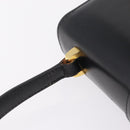CELINE Hand Bag Leather Black Gold Auth ka7008-10