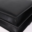 CELINE Hand Bag Leather Black Gold Auth ka7008-15