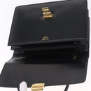 CELINE Hand Bag Leather Black Gold Auth ka7008-18