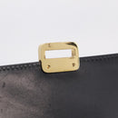CELINE Hand Bag Leather Black Gold Auth ka7008-19