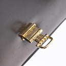 CELINE Hand Bag Leather Black Gold Auth ka7008-20