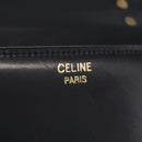CELINE Hand Bag Leather Black Gold Auth ka7008-21