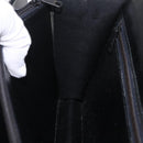 CELINE Hand Bag Leather Black Gold Auth ka7008-26