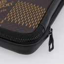 LOUIS VUITTON Ebene Giant LV × NIGO Double Phone Pouch N40377 LV Auth ka7010SAM-10
