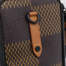 LOUIS VUITTON Ebene Giant LV × NIGO Double Phone Pouch N40377 LV Auth ka7010SAM-12