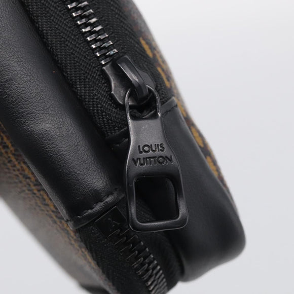 LOUIS VUITTON Ebene Giant LV × NIGO Double Phone Pouch N40377 LV Auth ka7010SAM