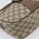 GUCCI GG Supreme Web Sherry Line Bag PVC Beige Gold 89 02 032 Auth ka7012-11