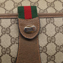 GUCCI GG Supreme Web Sherry Line Bag PVC Beige Gold 89 02 032 Auth ka7012-15