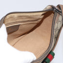 GUCCI GG Supreme Web Sherry Line Bag PVC Beige Gold 89 02 032 Auth ka7012-18